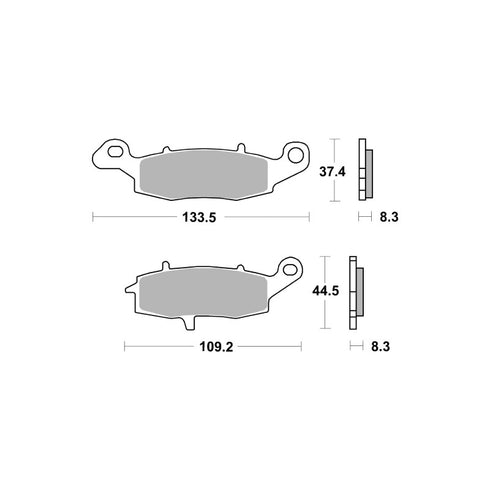 SBS FA231 EVO Sinter Street Front Brake Pads - 704SP
