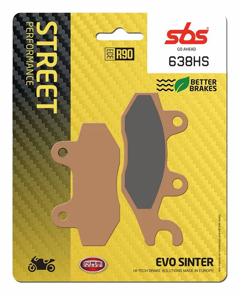 SBS HS Sinter Front Brake Pads - FA165/FA215