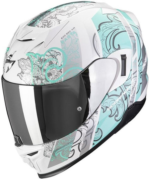 Scorpion EXO-520 Air Fasta Helmet - White/Light Blue