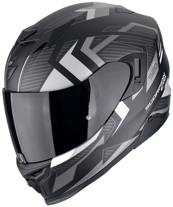 Scorpion EXO-520 Evo Air Sensus Helmet - Black/Silver Matt