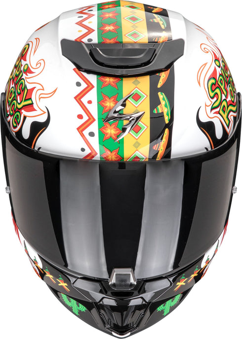 Scorpion Youth EXO-JNR Air Yucatan Helmet - White/Orange/Black — Motorcycle Helmets (image 8 of 11)