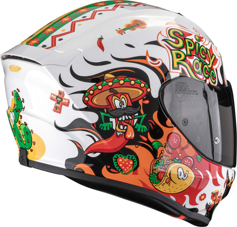 Scorpion Youth EXO-JNR Air Yucatan Helmet - White/Orange/Black — Motorcycle Helmets (image 5 of 11)