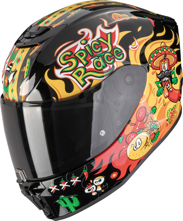 Scorpion Youth EXO-JNR Air Yucatan Helmet - Black/Yellow/Red — Motorcycle Helmets (image 1 of 9)