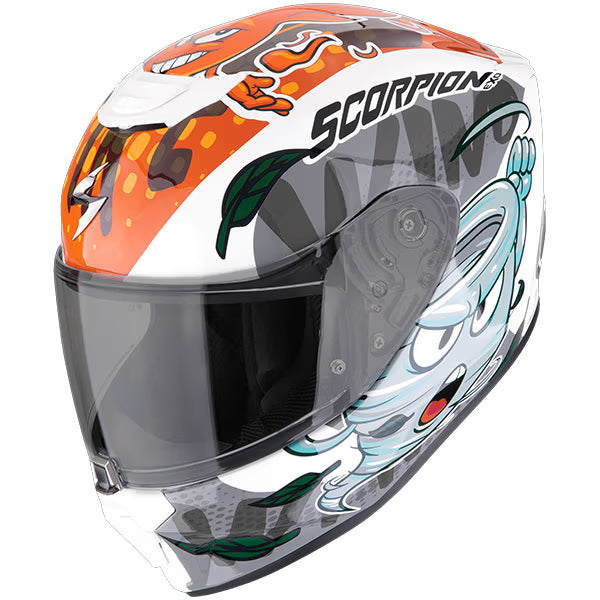Scorpion Exo-JNR Air The 4 Elements Kids Helmet - White Blue Orange