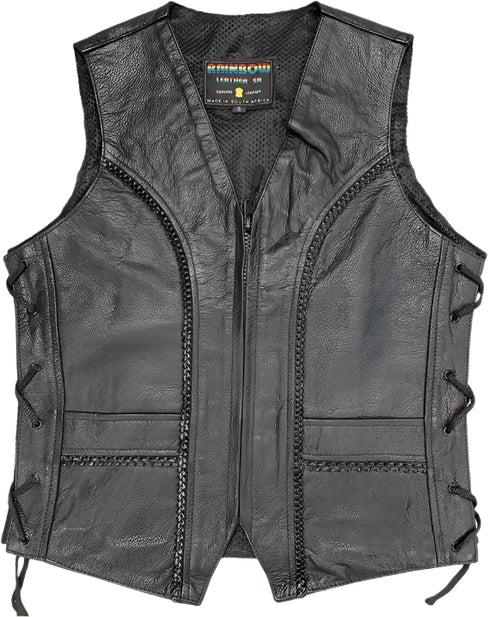 Nexo Ladies Rainbow Waistcoat - Black