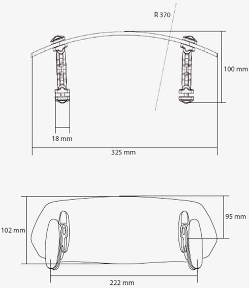 Puig Multi-Adjustable Visor Clip-On - Light Smoke (325x102mm)