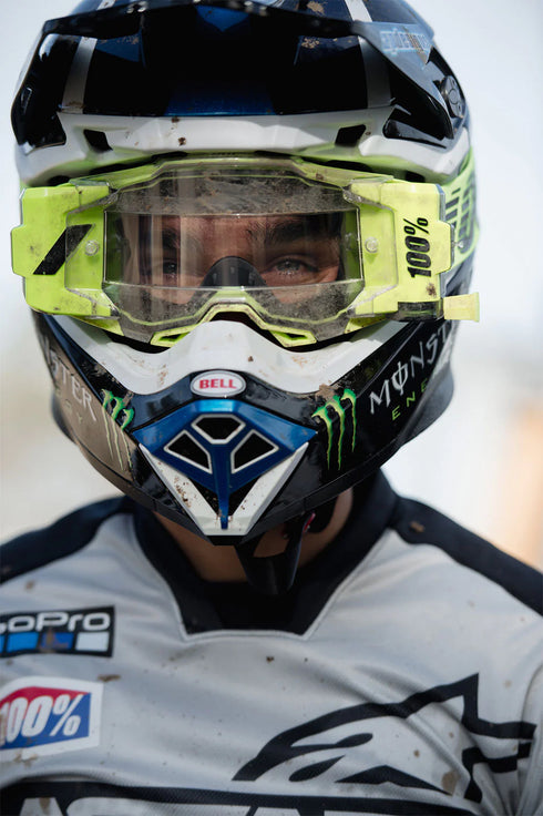 100% Armega Fluo Yellow Roll Off System - Clear Lens