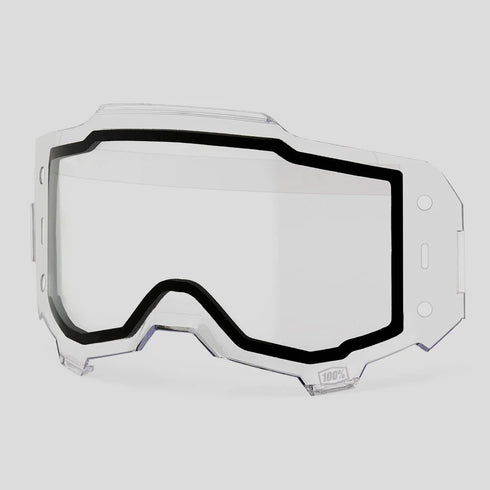 100% Armega Fluo Yellow Roll Off System - Clear Lens