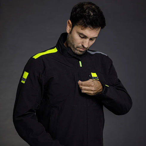 LS2 Mens Titanium Jacket - Black/Hi-Viz Yellow