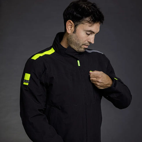 LS2 Mens Titanium Jacket - Black/Hi-Viz Yellow
