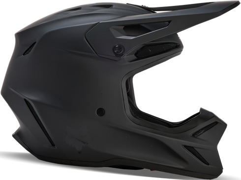 Fox Racing V3 Solid Helmet - Black Matt