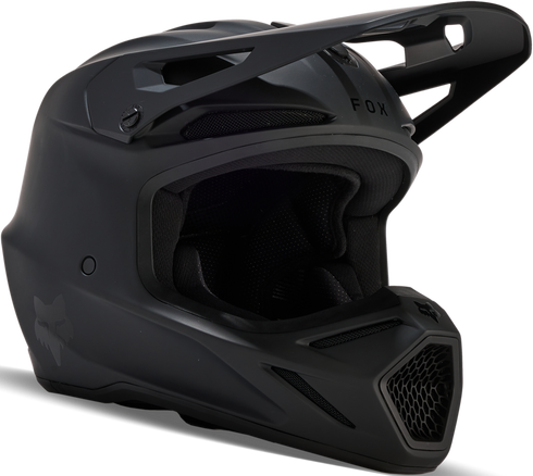 Fox Racing V3 Solid Helmet - Black Matt
