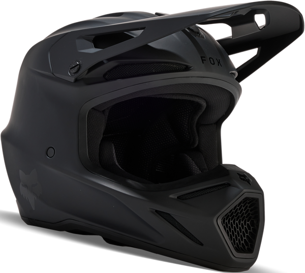 Fox Racing V3 Solid Helmet - Black Matt — Motorcycle Helmets (image 1 of 9)