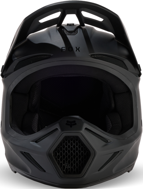 Fox Racing V3 Solid Helmet - Black Matt