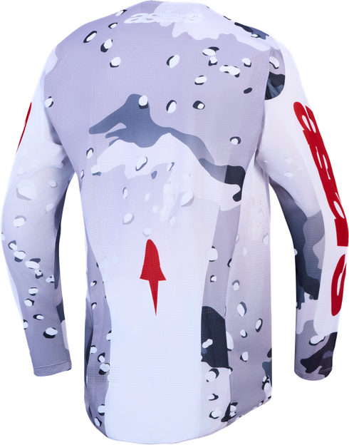 Alpinestars 2027 Racer Air Lone Jersey - Grey Camo/White/Fire Red