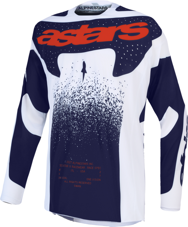 Alpinestars 2027 Techstar Swan Jersey - Light Lilac/Dark Grey/Red Fluo — Motorcycle Gear (image 1 of 10)