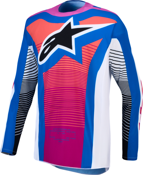 Alpinestars 2027 Techstar Maven Jersey - White/Hot Coral/Blithe Blue