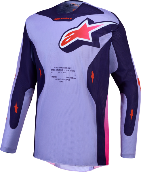 Alpinestars 2027 Racer Air Hunt Jersey - Light Violet/Deep Purple/Pink Fluo