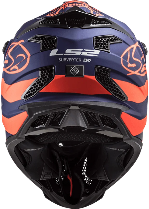 LS2 MX700 Subverter Evo Cargo Helmet - Blue/Orange Fluo Matt