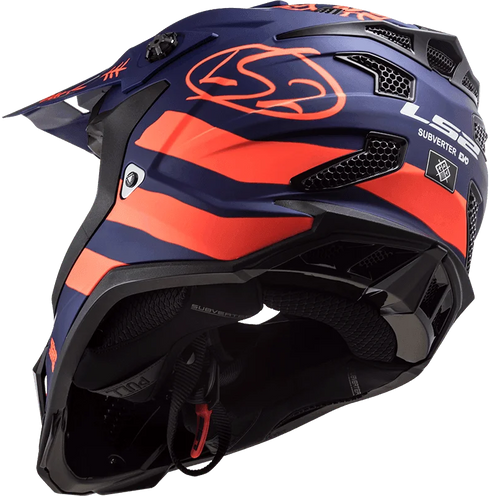 LS2 MX700 Subverter Evo Cargo Helmet - Blue/Orange Fluo Matt