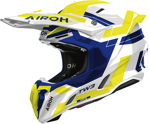 Airoh Twist 3 Dynasty Helmet - Blue/Yellow Gloss — Motorcycle Helmets (image 1 of 2)