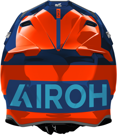 Airoh Twist 3 Fancy Helmet - Orange/Blue Gloss — Motorcycle Helmets (image 2 of 3)