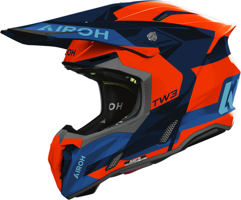 Airoh Twist 3 Fancy Helmet - Orange/Blue Gloss — Motorcycle Helmets (image 1 of 3)