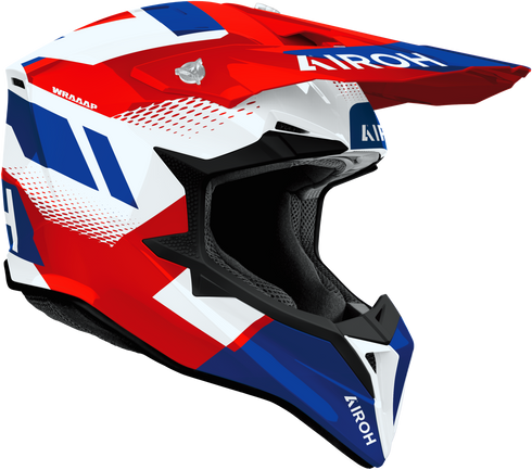 Airoh 2027 Wraaap Vision Helmet - Red/Blue Gloss