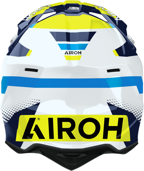 Airoh 2027 Wraaap Vison Helmet - Yellow/Blue Gloss