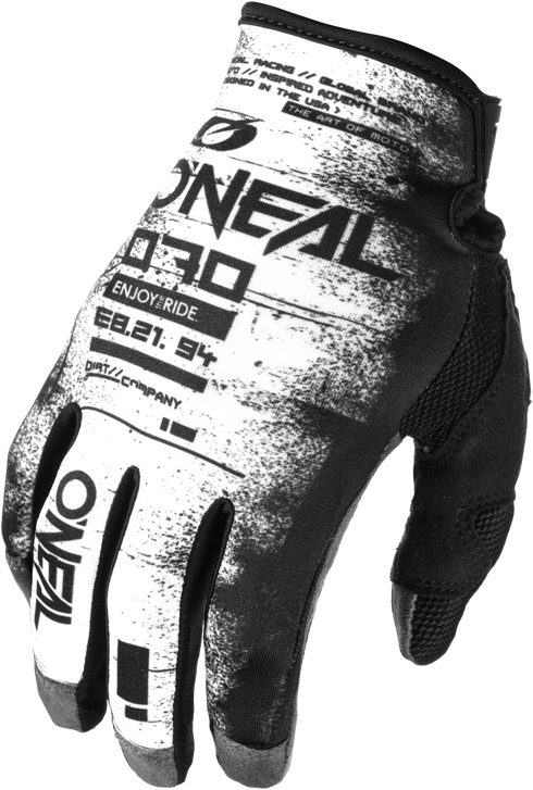 O'Neal 2024 Mayhem Scarz Gloves - Black/White — Motorcycle Gear (image 1 of 3)