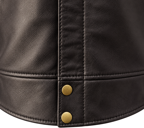 Nexo Ladies Cafe Racer V2 Leather Jacket - Dark Brown