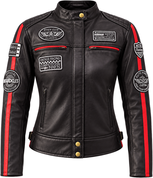 Nexo Ladies Cafe Racer V2 Leather Jacket - Dark Brown