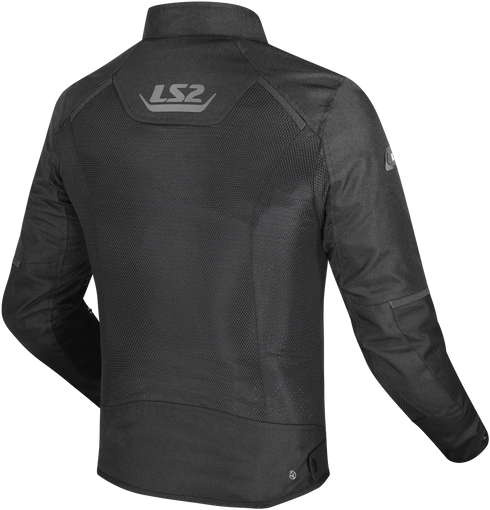LS2 Mens Breeze Jacket - Black — Motorcycle Gear (image 2 of 2)
