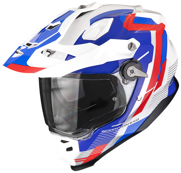 Scorpion ADF-9000 Air Patrol Helmet - White/Blue/Red