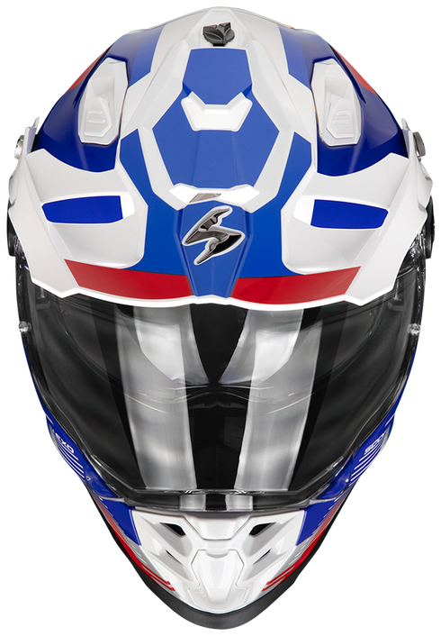 Scorpion ADF-9000 Air Patrol Helmet - White/Blue/Red