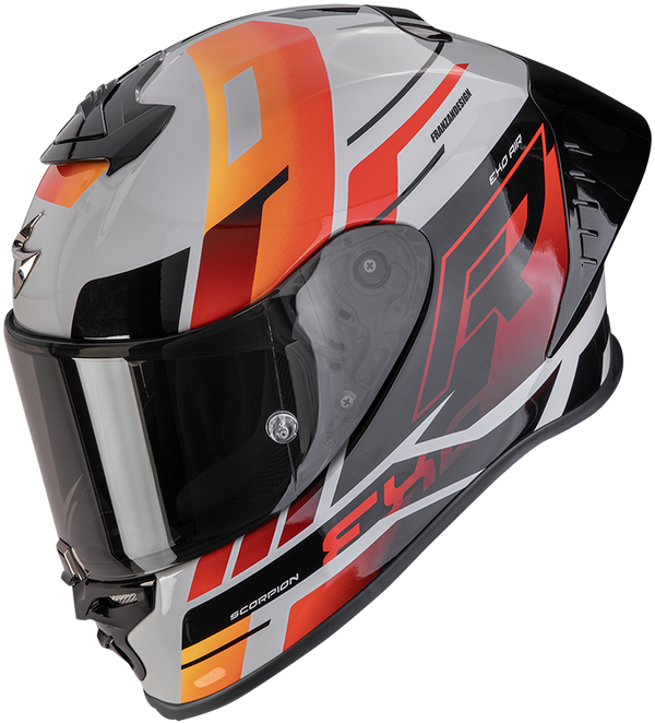 Scorpion EXO-R1 Evo II Air Adrenaline Helmet - Grey/Red/Orange