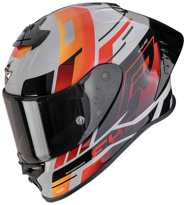 Scorpion EXO-R1 Evo II Air Adrenaline Helmet - Grey/Red/Orange