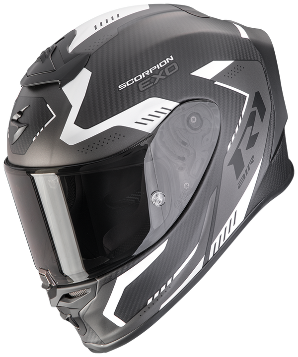 Scorpion EXO-R1 Evo Carbon Air Propel Helmet - Black/Silver Matt
