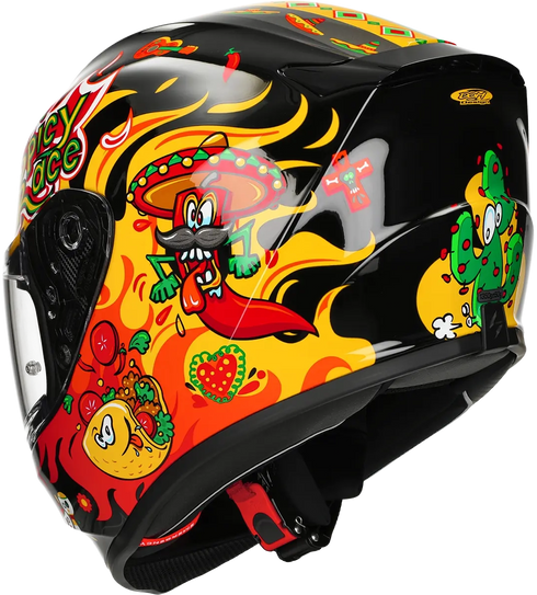 Scorpion Youth EXO-JNR Air Yucatan Helmet - Black/Yellow/Red — Motorcycle Helmets (image 2 of 9)