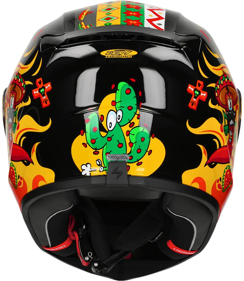Scorpion Youth EXO-JNR Air Yucatan Helmet - Black/Yellow/Red — Motorcycle Helmets (image 3 of 9)
