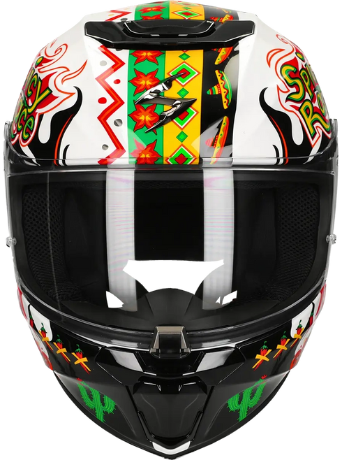 Scorpion Youth EXO-JNR Air Yucatan Helmet - White/Orange/Black — Motorcycle Helmets (image 9 of 11)