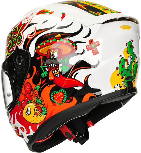 Scorpion Youth EXO-JNR Air Yucatan Helmet - White/Orange/Black — Motorcycle Helmets (image 2 of 11)