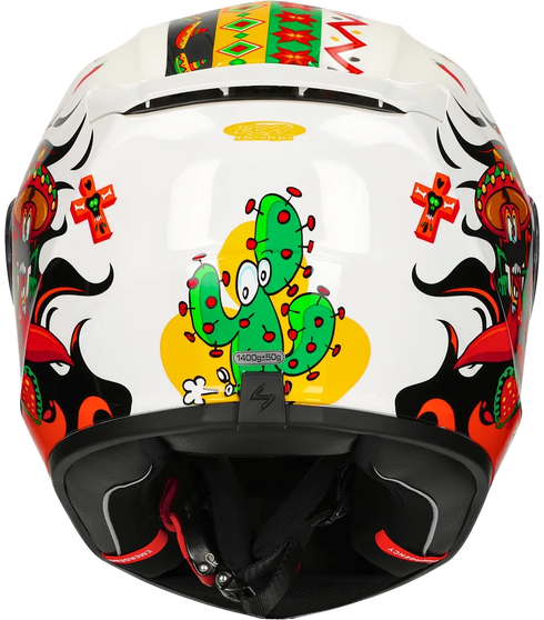 Scorpion Youth EXO-JNR Air Yucatan Helmet - White/Orange/Black — Motorcycle Helmets (image 3 of 11)
