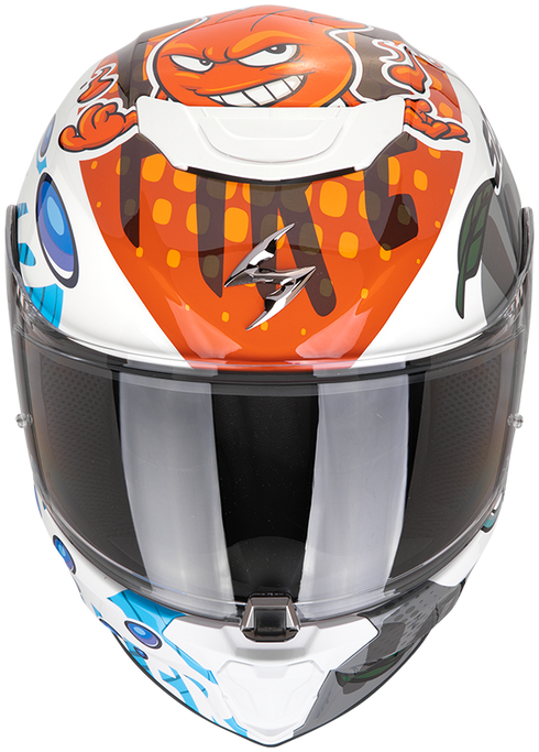 Scorpion Youth EXO-JNR Air The4elements Helmet - White/Blue/Orange