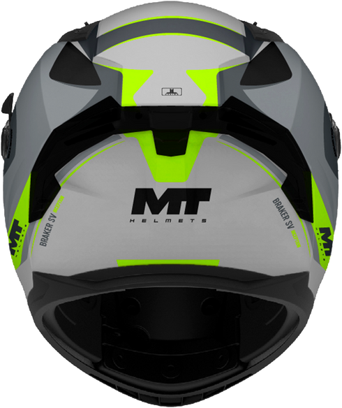 MT Helmets Braker SV Inception Helmet - C2 Gloss (Grey/Yellow)