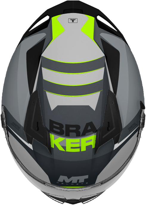 MT Helmets Braker SV Inception Helmet - C2 Gloss (Grey/Yellow)