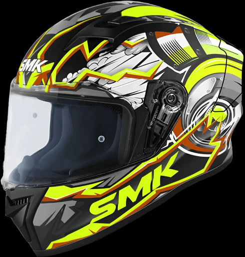 SMK Stellar Turbo Helmet - GL246 Black/Hi-Viz Yellow
