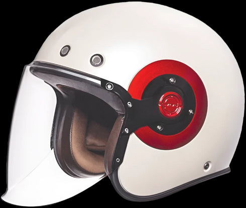 SMK Retro Jet Solid Helmet - GL130 Pearl White
