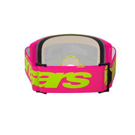 Alpinestars Vision 5 Wordmark Goggles (Red Mirror Lens) - Pink/Yellow