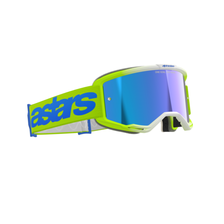 Alpinestars Vision 5 Blaze Goggles (Blue Mirror Lens) - Yellow/Blue